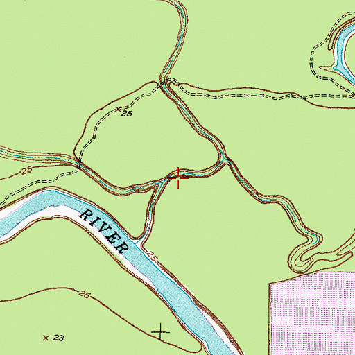 Topographic Map of Dry Bayou, TX