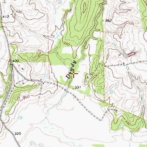 Topographic Map of Dry Branch, TX