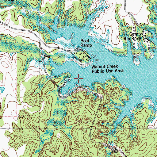 Topographic Map of Dry Branch, TX