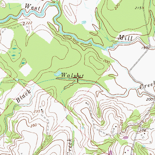 Topographic Map of Dry Creek, TX