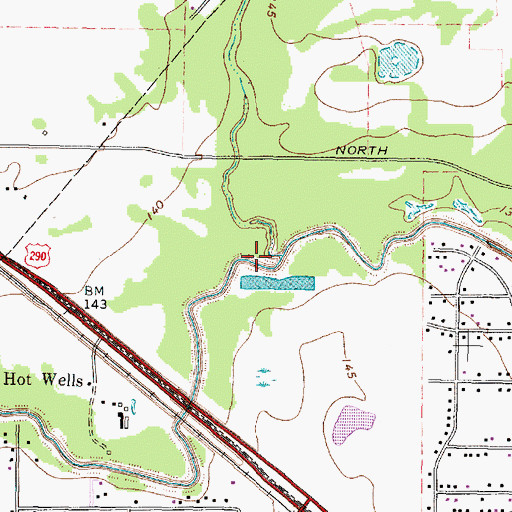 Topographic Map of Dry Creek, TX