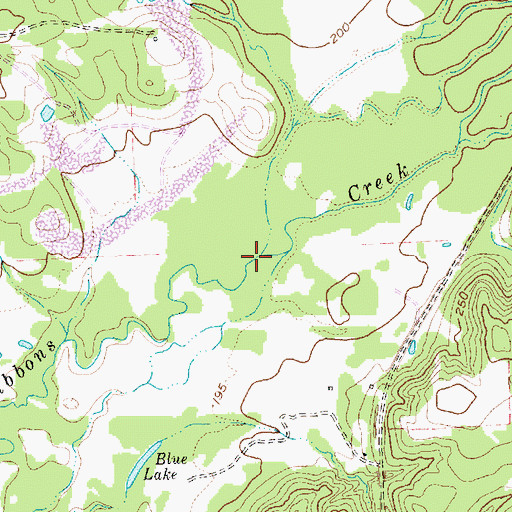 Topographic Map of Dry Creek, TX