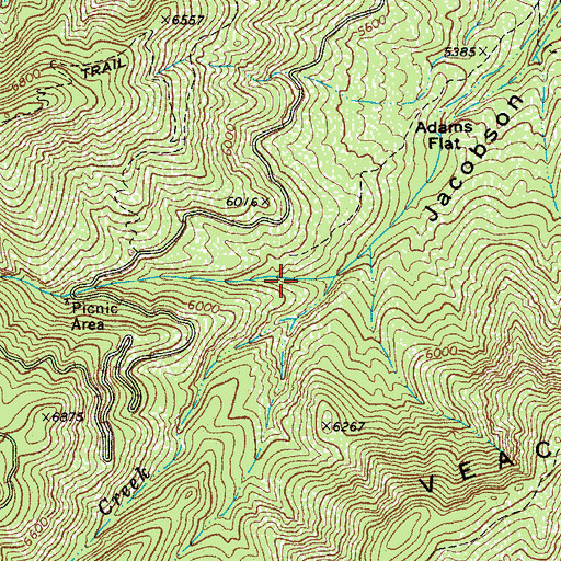 Topographic Map of Wet Canyon, AZ