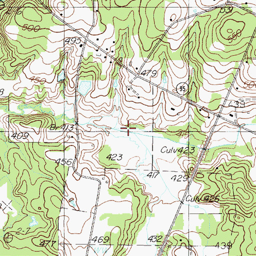 Topographic Map of Dry Creek, TX
