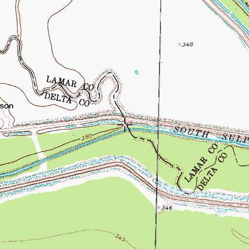 Topographic Map of Dry Creek, TX