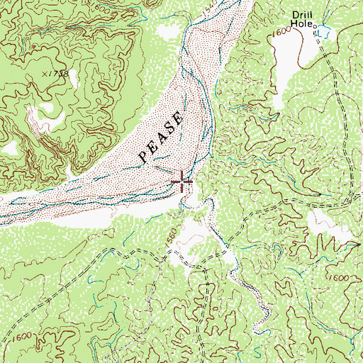 Topographic Map of Dry Creek, TX