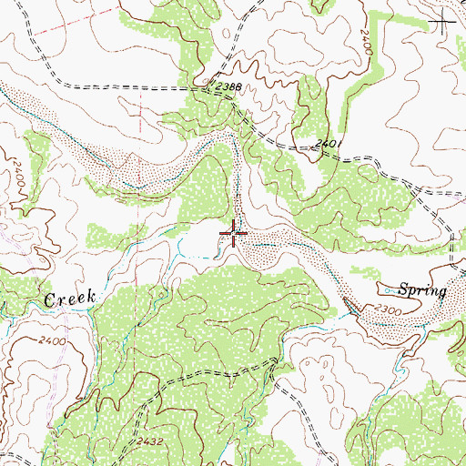 Topographic Map of Dry Creek, TX