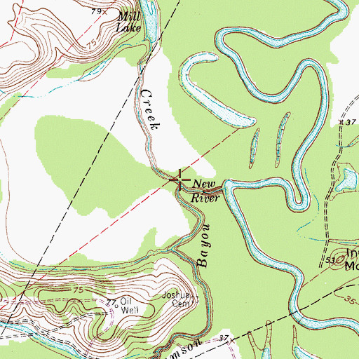 Topographic Map of Dry Creek, TX