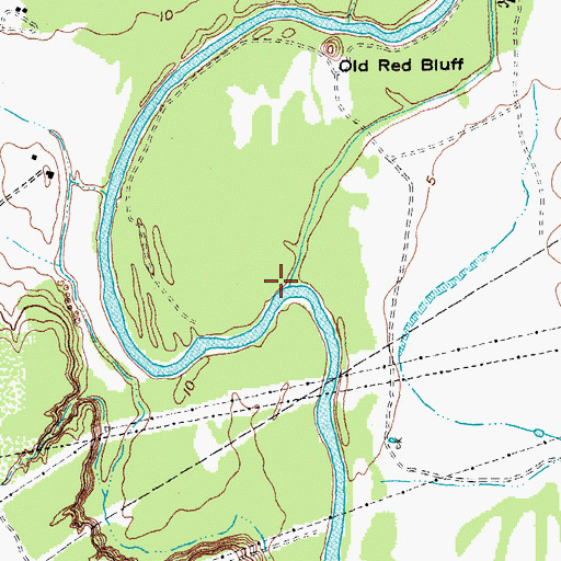 Topographic Map of Dry Creek, TX