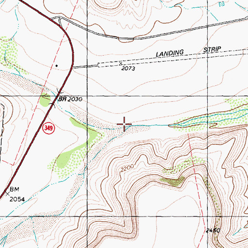 Topographic Map of Dry Creek, TX