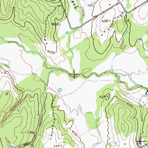 Topographic Map of Dry Creek, TX