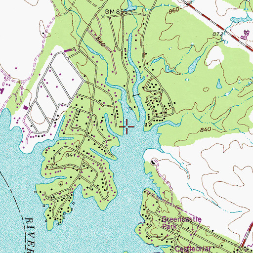 Topographic Map of Dry Creek, TX