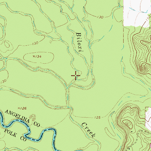 Topographic Map of Dry Creek, TX