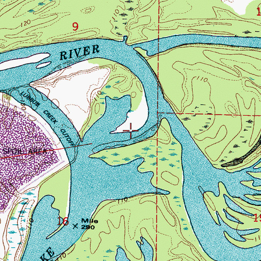 Topographic Map of Summerville Cutoff Bar, AL