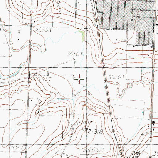 Topographic Map of Dry Creek, TX