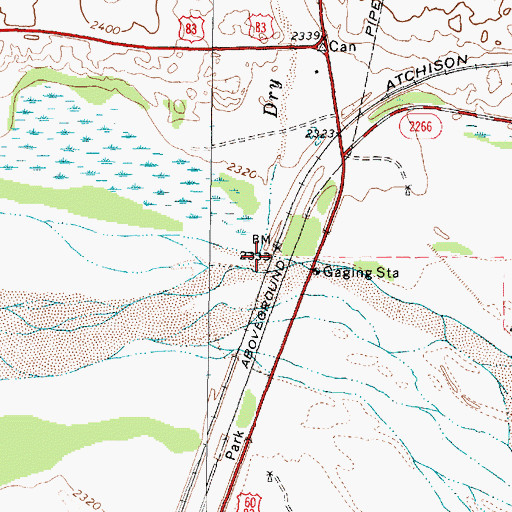 Topographic Map of Dry Creek, TX