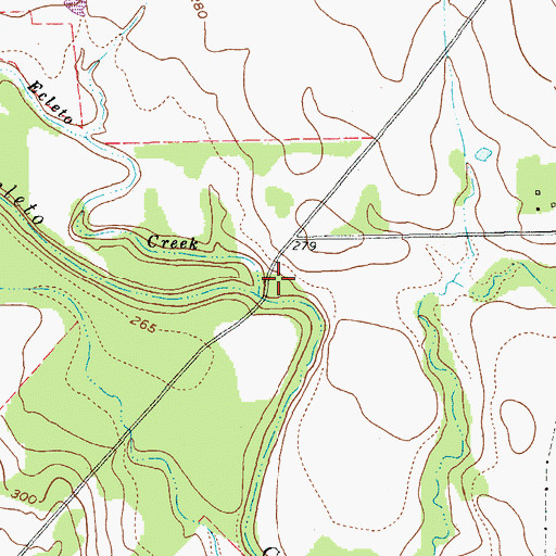 Topographic Map of Dry Ecleto Creek, TX