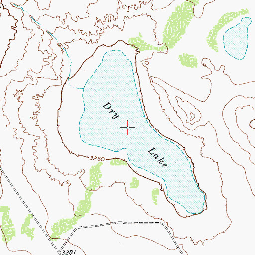 Topographic Map of Dry Lake, TX