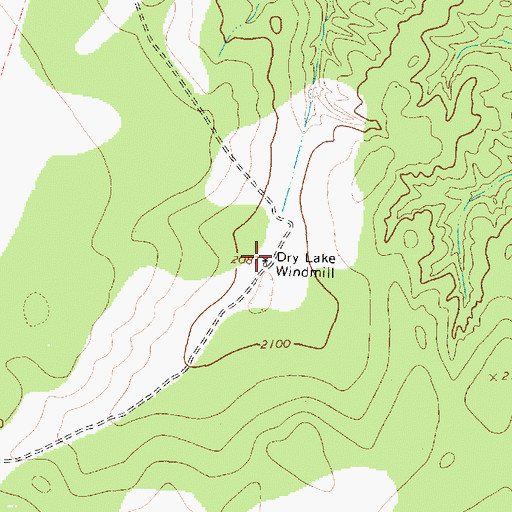 Topographic Map of Dry Lake Windmill, TX