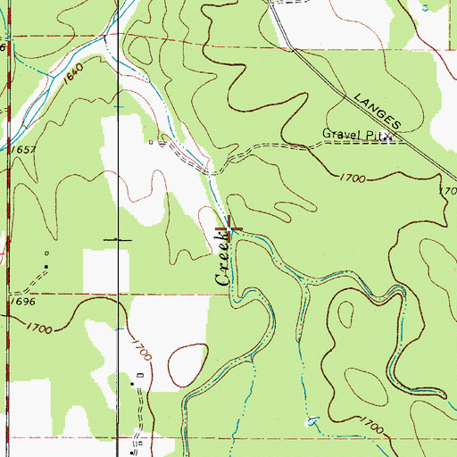 Topographic Map of Dry Mormon Creek, TX