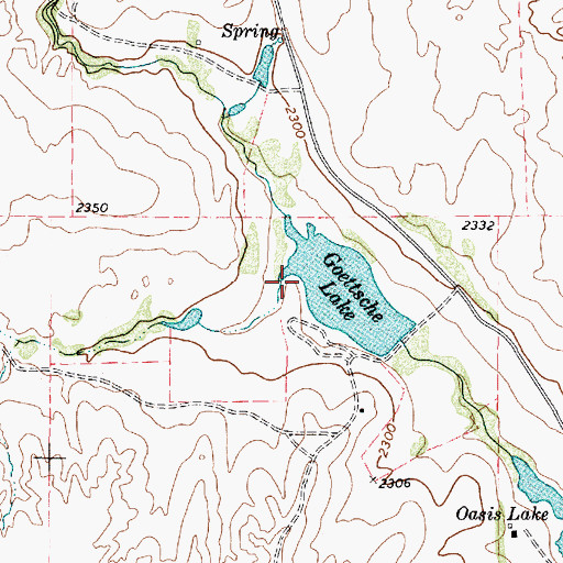 Topographic Map of Dry Oasis Creek, TX