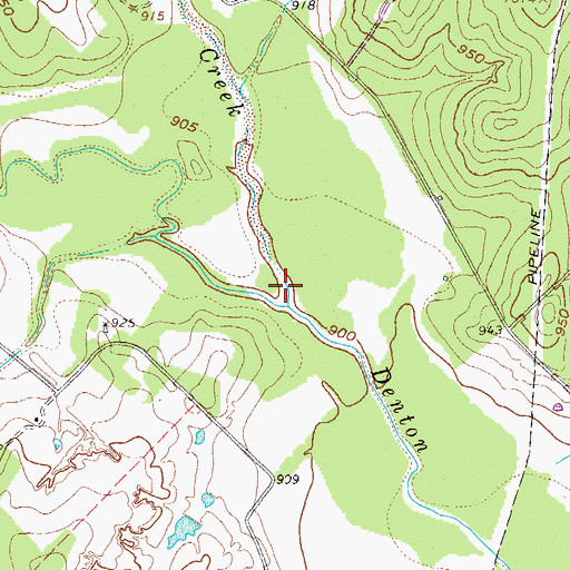 Topographic Map of Dry Valley Creek, TX