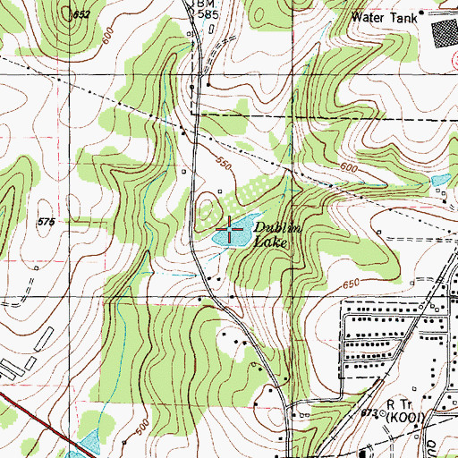 Topographic Map of Dublin Lake, TX