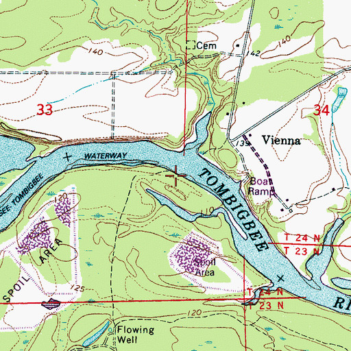 Topographic Map of Vienna Bar, AL
