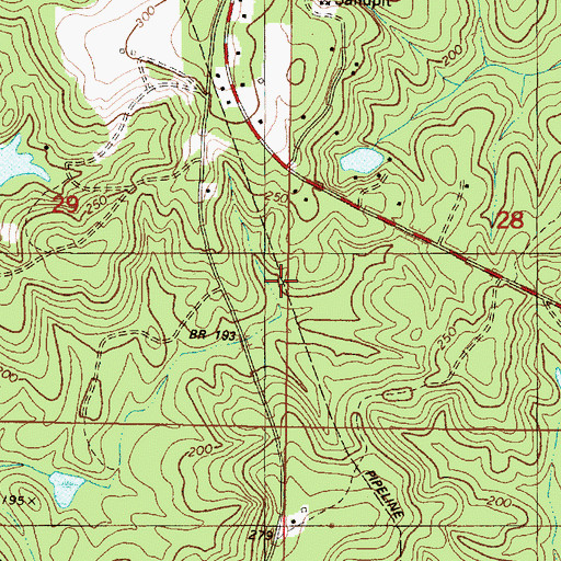 Topographic Map of Vienna Ferry (historical), AL