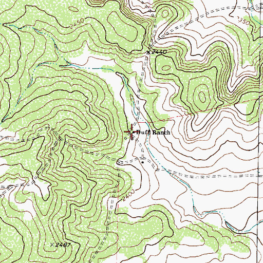 Topographic Map of Duff Ranch, TX