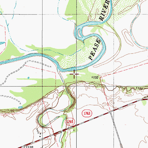 Topographic Map of Dugan Creek, TX