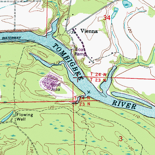 Topographic Map of Vienna Island (historical), AL