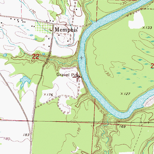 Topographic Map of Wallaces Bar, AL