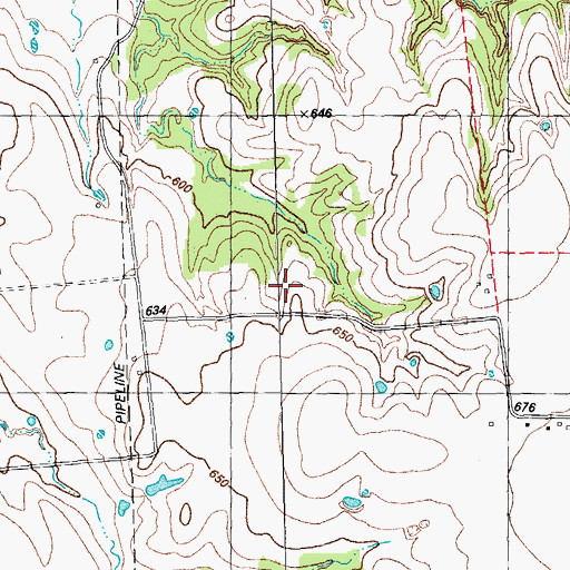 Topographic Map of Dulaney Cemetery, TX