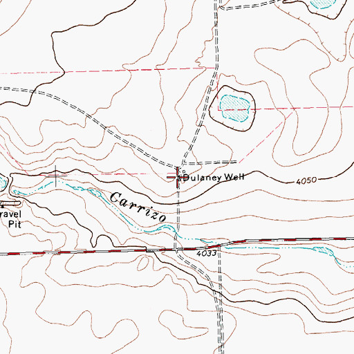 Topographic Map of Dulaney Well, TX