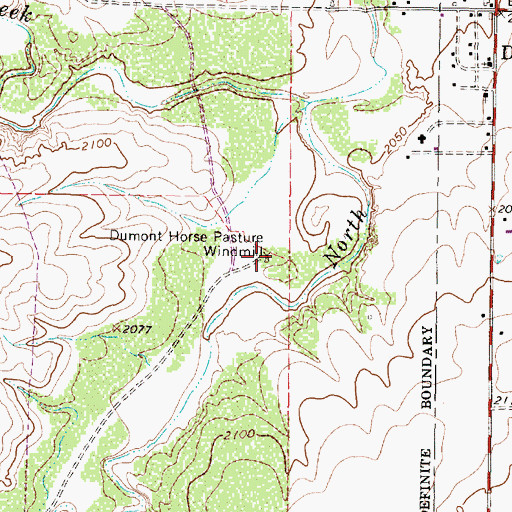 Topographic Map of Dumont Horse Pasture Windmill, TX