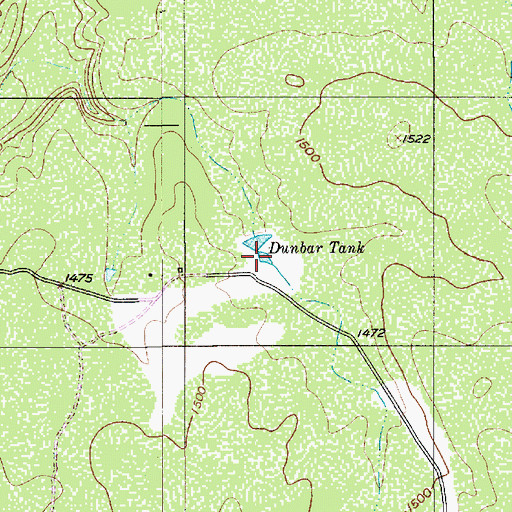 Topographic Map of Dunbar Tank, TX