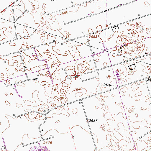 Topographic Map of Dune Oil Field, TX