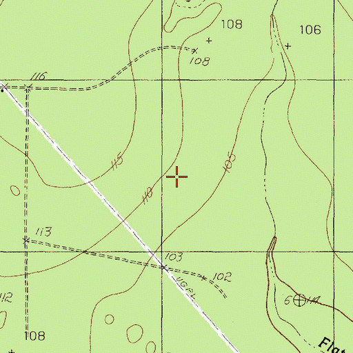 Topographic Map of Dunnie Burnout, TX