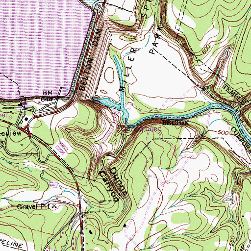 Topographic Map of Dunns Canyon, TX