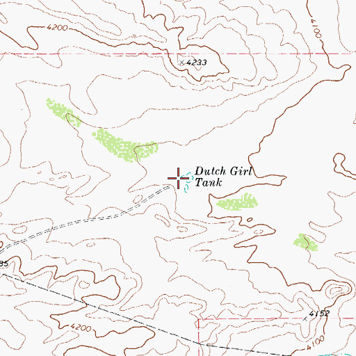 Topographic Map of Dutch Girl Tank, TX