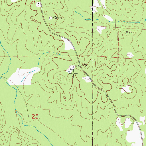 Topographic Map of Zion Church (historical), AL