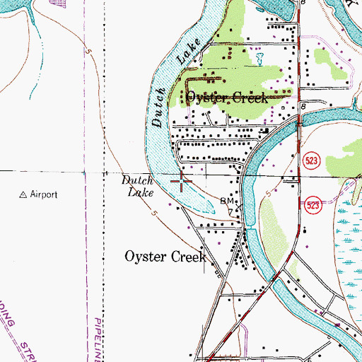 Topographic Map of Dutch Lake, TX