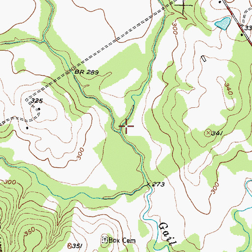 Topographic Map of Dutch Smith Creek, TX