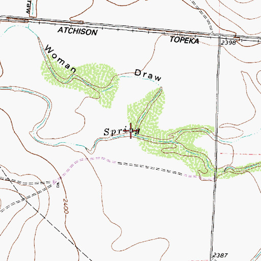 Topographic Map of Dutch Woman Draw, TX