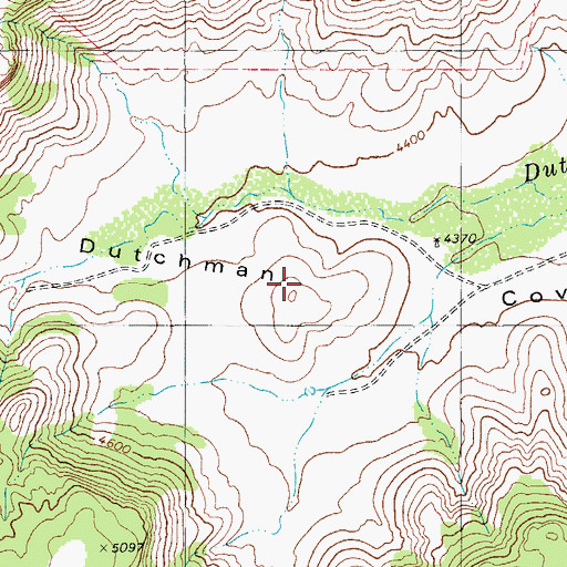 Topographic Map of Dutchman Cove, TX