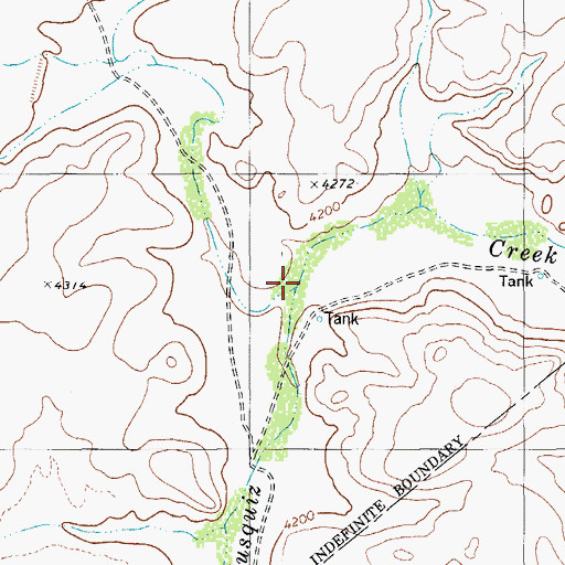 Topographic Map of Dutchman Creek, TX