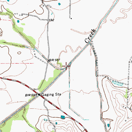 Topographic Map of Dyers Branch, TX