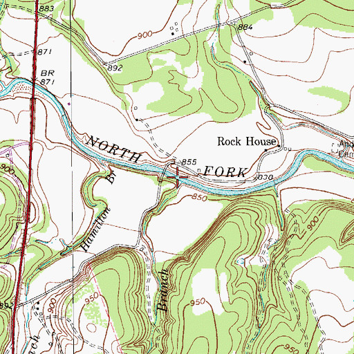 Topographic Map of Dyeus Branch, TX