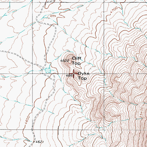Topographic Map of Dyke Top, TX